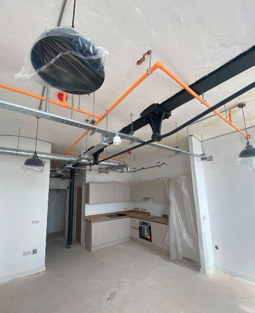 Interior fit out of apartments on the 5th floor at Brunswick Mill